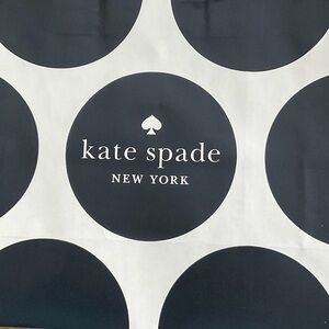 Kate Spade Black and White Polka Dot Design Paper Shopping Bag